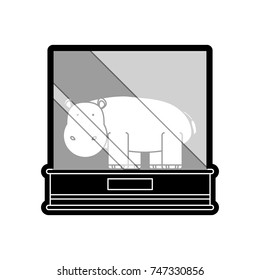 hippopotamus  vector illustration
