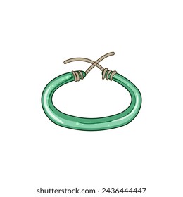 hippy hippie friendship bracelets cartoon. boho girl, festival thread, american jewelry hippy hippie friendship bracelets sign. isolated symbol vector illustration