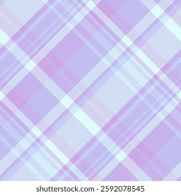 Hippy pattern fabric background, old check texture plaid. Slim seamless tartan vector textile in light color palette.