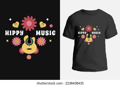 A hippy print in nostalgic style. Vector illustration for a T-shirt.