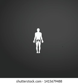 Hips Human Body Part vector icon. Hips Human Body Part concept stroke symbol design. Thin graphic elements vector illustration, outline pattern for your web site design, logo, UI. EPS 10.