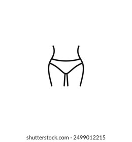 Hips icon vector. EPS 10 editable vector
