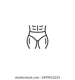 Hips icon vector. EPS 10 editable vector