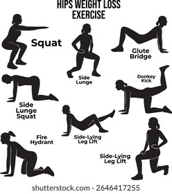 Hips weight loss exercise poses