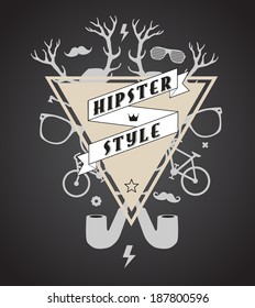 hipster abstract illustration