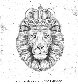4,258 Lion Crown Drawing Images, Stock Photos & Vectors | Shutterstock