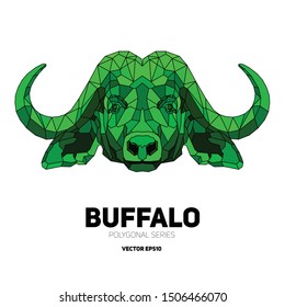 Hipster animal polygonal buffalo face. Triangle animal