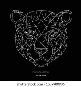 Hipster animal polygonal cheetah face. Triangle animal