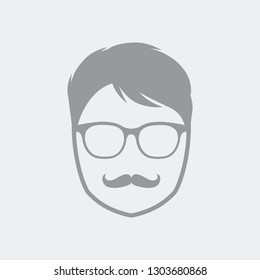 Hipster Avatar Face Icon Stock Vector (Royalty Free) 1303680868 ...