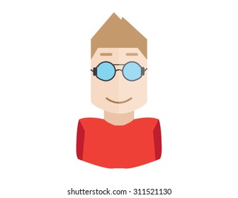 hipster avatar flat design
