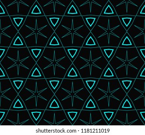 Hipster background. Geometric seamless pattern. Vector.