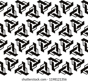 Hipster background. Geometric seamless pattern. Vector.
