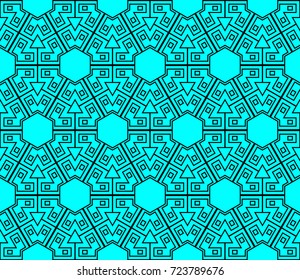 Hipster background. Geometric seamless pattern. Vector.