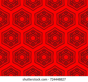 Hipster background. Geometric seamless pattern. Vector.