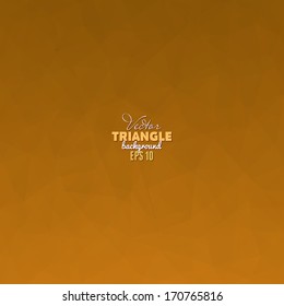 Hipster background made of triangles. Retro label design. Square composition with geometric shapes, color flow effect.