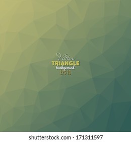 Hipster background made of triangles. Retro label design. Square composition with geometric shapes, color flow effect.