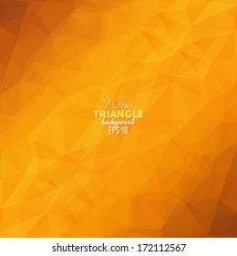 Hipster background made of triangles. Retro label design. Square composition with geometric shapes, color flow effect.