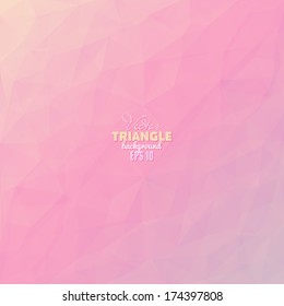 Hipster background made of triangles. Retro label design. Square composition with geometric shapes, color flow effect.