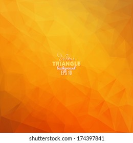 Hipster background made of triangles. Retro label design. Square composition with geometric shapes, color flow effect.