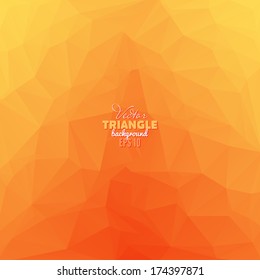 Hipster background made of triangles. Retro label design. Square composition with geometric shapes, color flow effect.