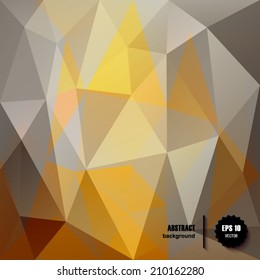 Hipster background made of triangles. Retro label design. Square composition with geometric shapes, color flow effect.