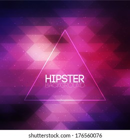 Hipster background made of triangles and space