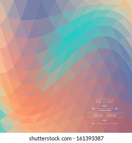 Hipster background made of triangles in vector