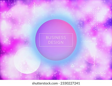 Hipster Background. Modern Design. Simple Flyer. Space Poster. Neon Texture. Retro Futuristic Elements. Blue Light Shape. Dynamic Dots. Violet Hipster Background