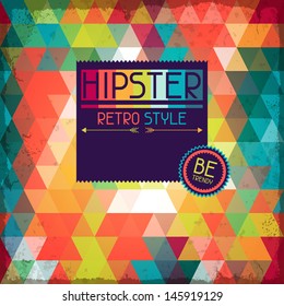 Hipster background in retro style.