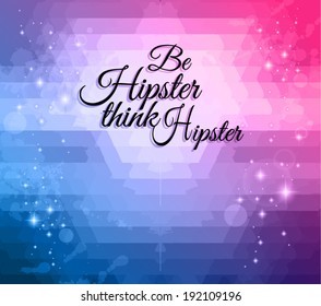 Hipster background to use for Flyers with a lot of abstract design elements, high contrast colors and space for text