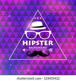 Hipster background. Vector illustration.