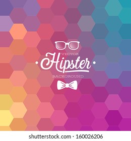 Hipster background. Vector illustration.