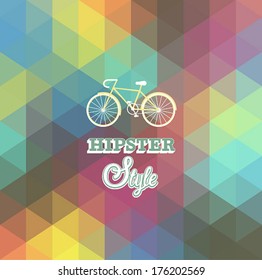 Hipster background. Vector illustration.