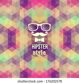 Hipster background. Vector illustration.