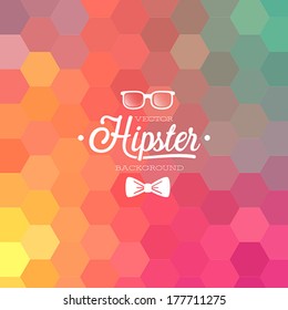 Hipster background. Vector illustration.