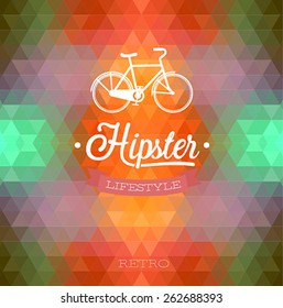 Hipster background. Vector illustration.