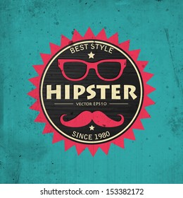 Hipster background for your retro design. Vector illustration.