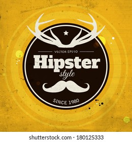 Hipster background for your retro design. Vector illustration.