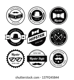 HIPSTER BADGE VECTOR