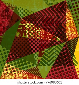 Hipster Banner Design. triangle Shape. background with triangle forms .textured Insignias,Logos,Icons,. Retro element .