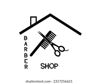Hipster barber elements. Barber shop. Vector illustration