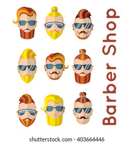 Hipster in barbershop