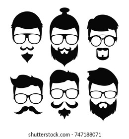 Hipster beard hair and accesories