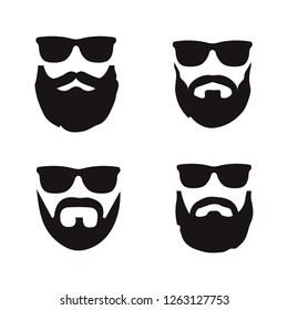 Hipster beard icon