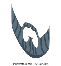 Icono de barba hipster vector isométrico. Cara de pelo. Estilo masculino