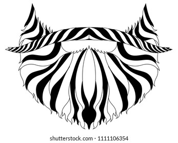 Hipster beard silhouette