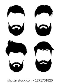 Hipster beard silhouette