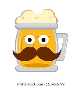 Hipster beer character