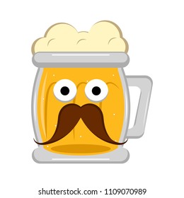 Hipster beer character