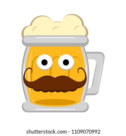 Hipster beer character